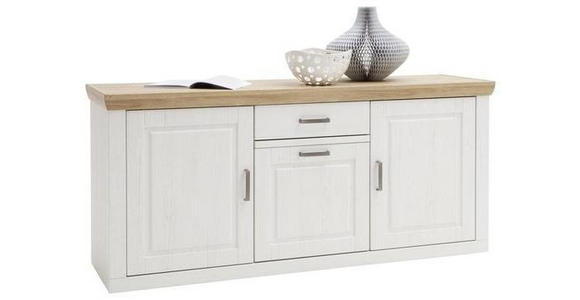 SIDEBOARD Brixen in 183/85/50 cm - Eichefarben/Schwarz, Basics, Holzwerkstoff/Metall (183/85/50cm) - Landscape