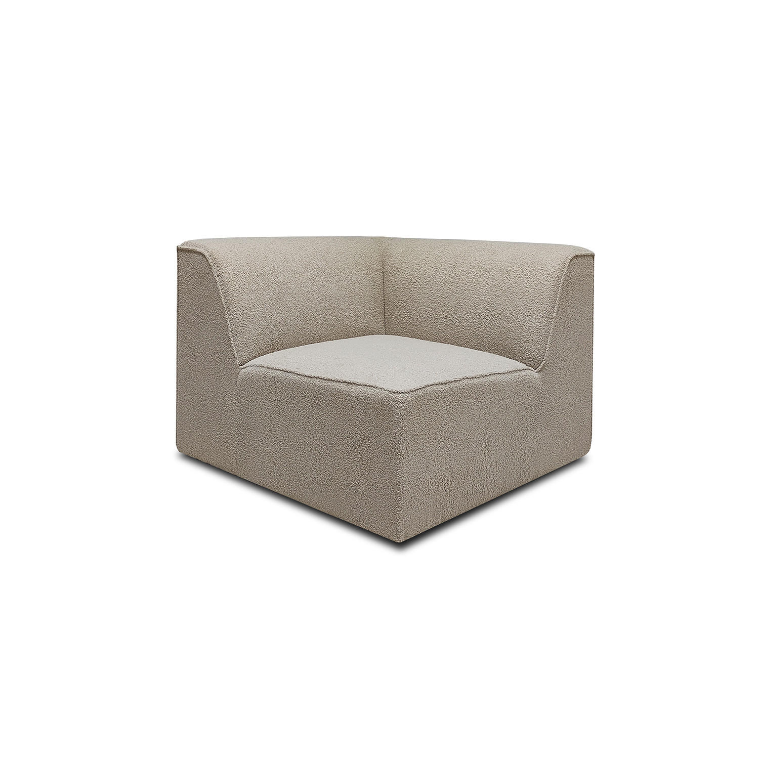 SOFFMODUL i teddy tyg beige  - beige/svart, Klassisk, metall/trä (96/70/96cm) - Niels Andersson