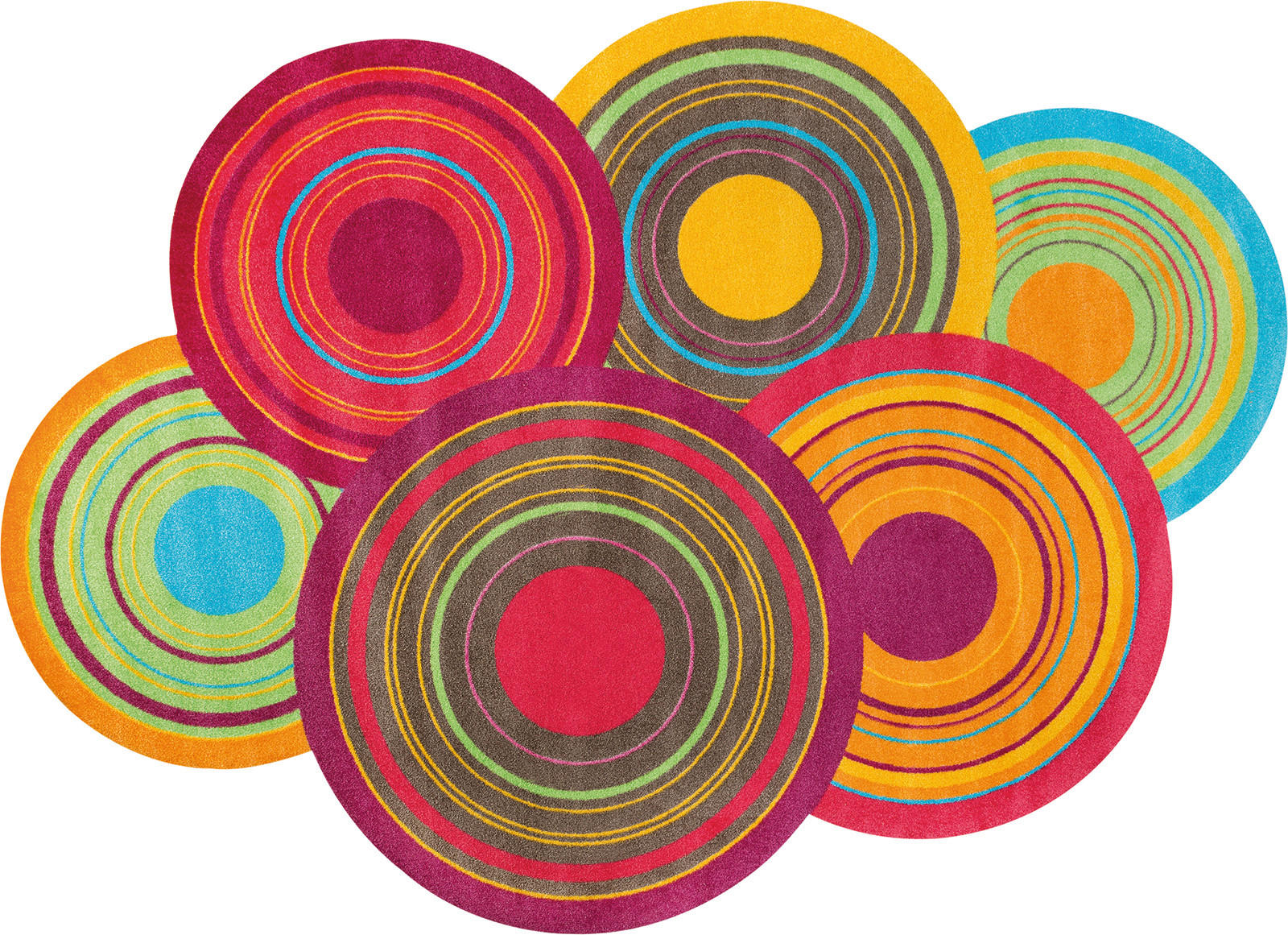 wash+dry Flachwebeteppich Cosmic Colour Mehrfarbig 140x200 cm