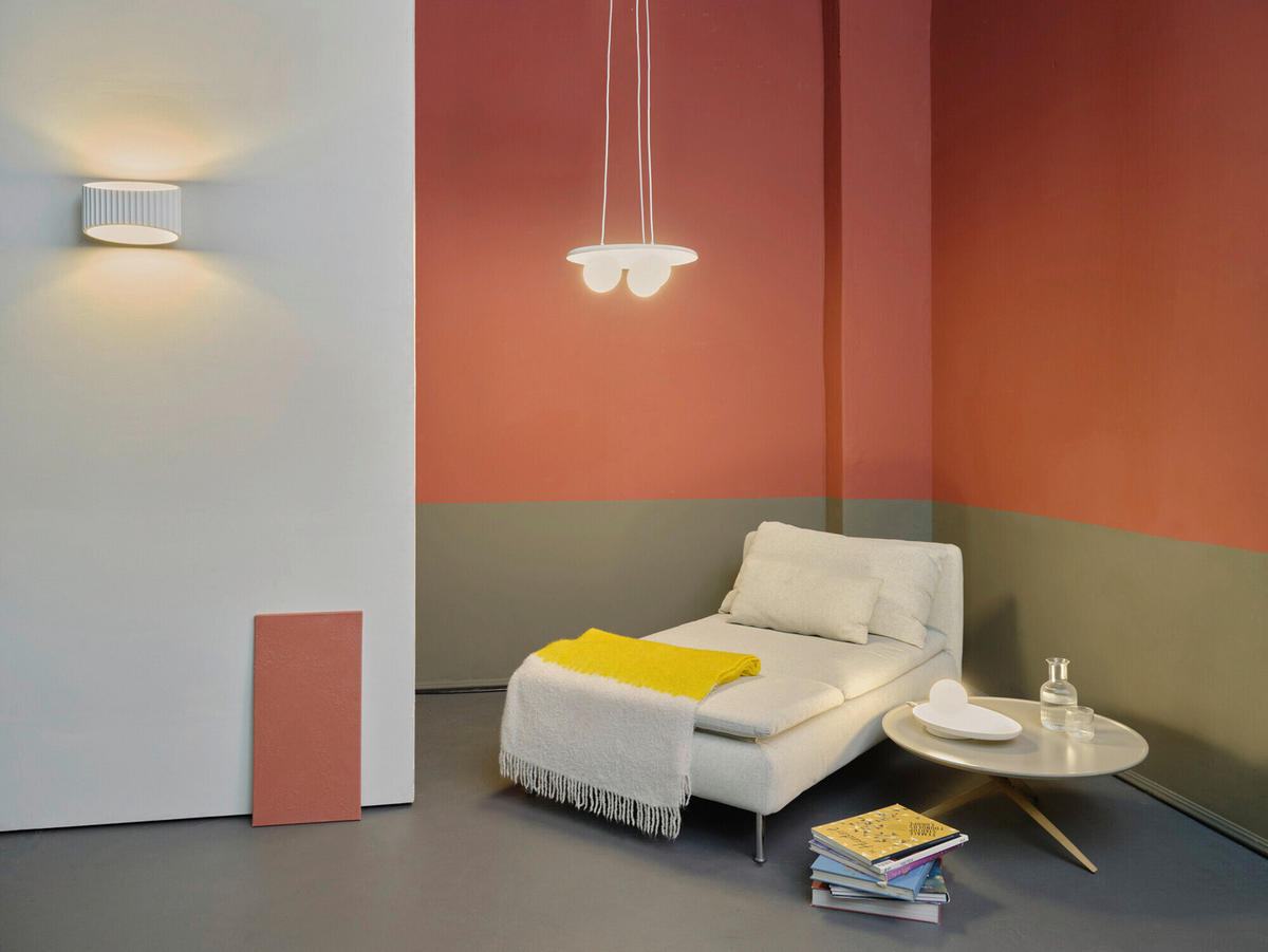 WANDLEUCHTE 25.5/14.3/18 cm   - Weiß, Basics, Stein (25.5/14.3/18cm) - Osram