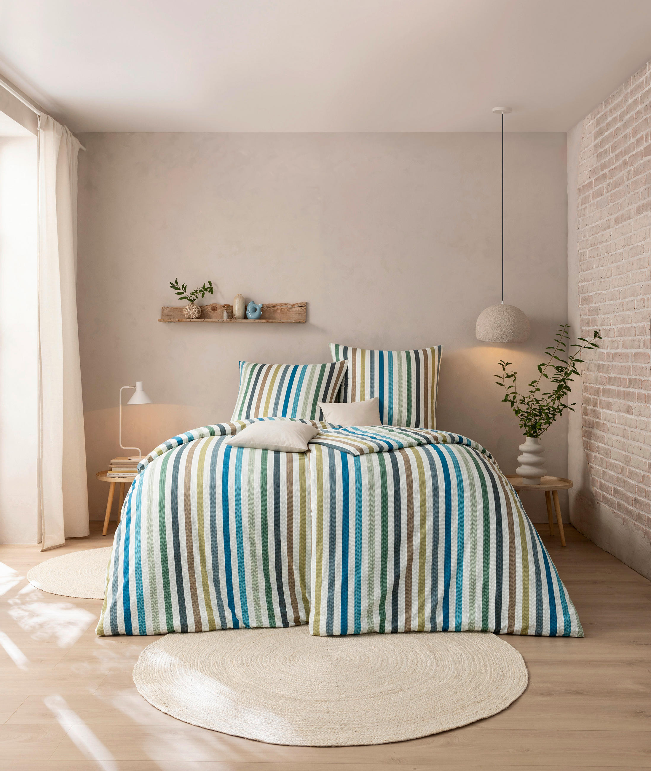 BETTWÄSCHE Atelier Interlock-Jersey 135/200 cm  - Grün, Design, Textil (135/200cm) - Estella