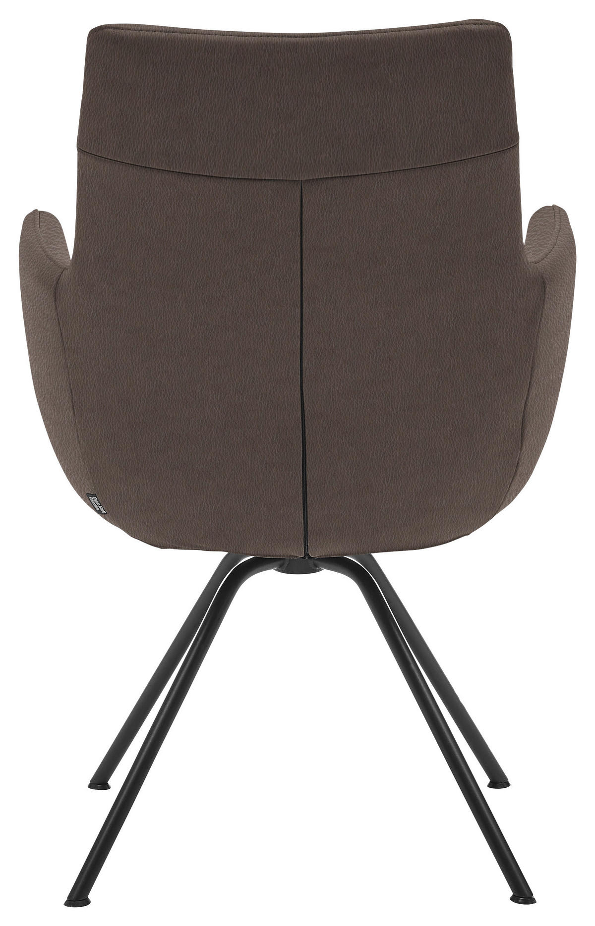 ARMLEHNSTUHL  in Stahl Echtleder  - Schwarz/Braun, Design, Leder/Metall (60/90/61cm) - Dieter Knoll