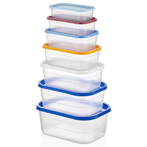 SET POSUDA ZA ČUVANJE NAMIRNI    - višebojno/prozirno, Basics, plastika (25.2/17.9/10.9cm)