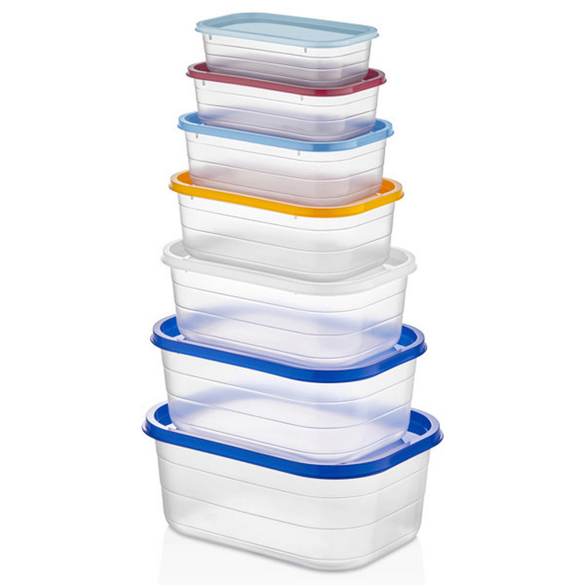 SET POSUDA ZA ČUVANJE NAMIRNI    - višebojno/prozirno, Basics, plastika (25.2/17.9/10.9cm)