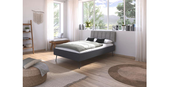 BETT 120/200 cm  in Grau  - Grau, Design, Holzwerkstoff/Textil (120/200cm) - Carryhome