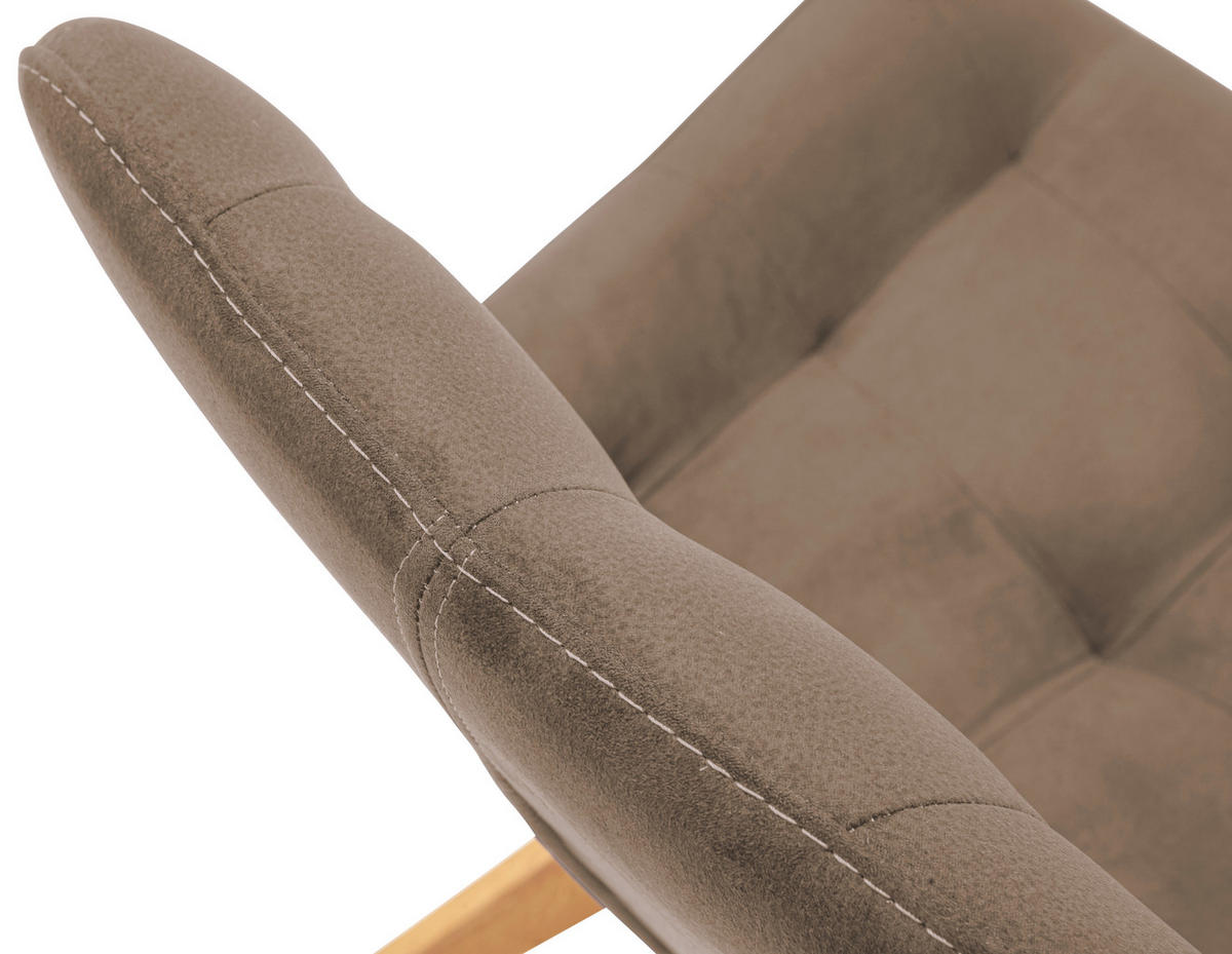 STUHL  in Flachgewebe  - Cappuccino, Konventionell, Holz/Textil (56/84/63cm) - Carryhome