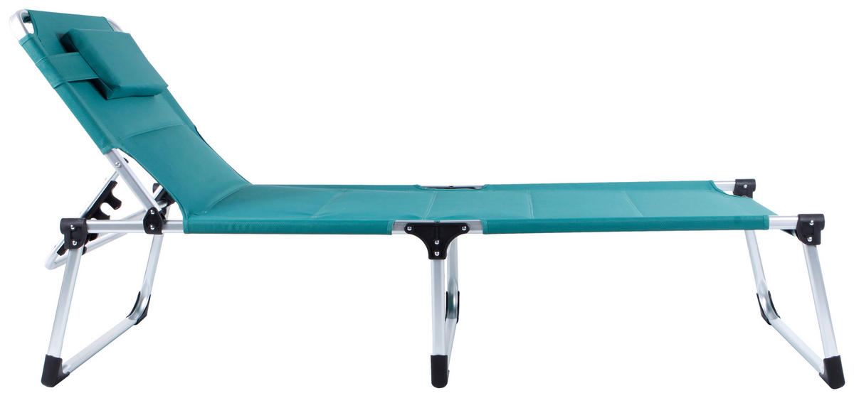 DREIBEINLIEGE 71/40/192 cm  - Blau/Grün, MODERN, Textil/Metall (71/40/192cm) - Ambia Garden