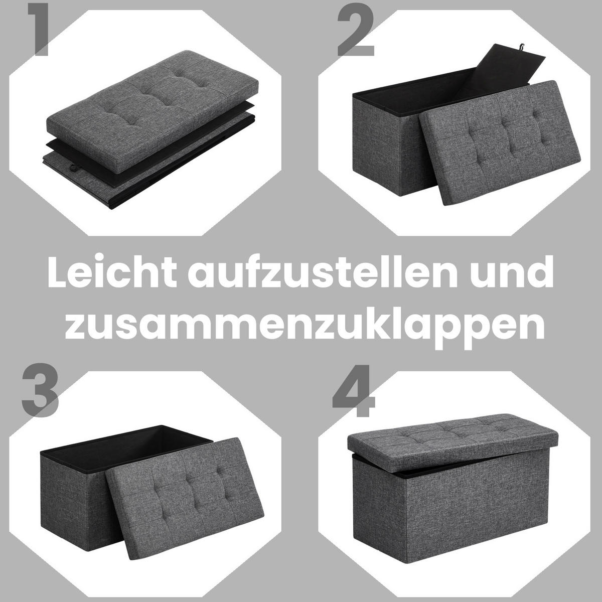 SITZBOX  - Grau, Basics, Textil (78/38/38cm)
