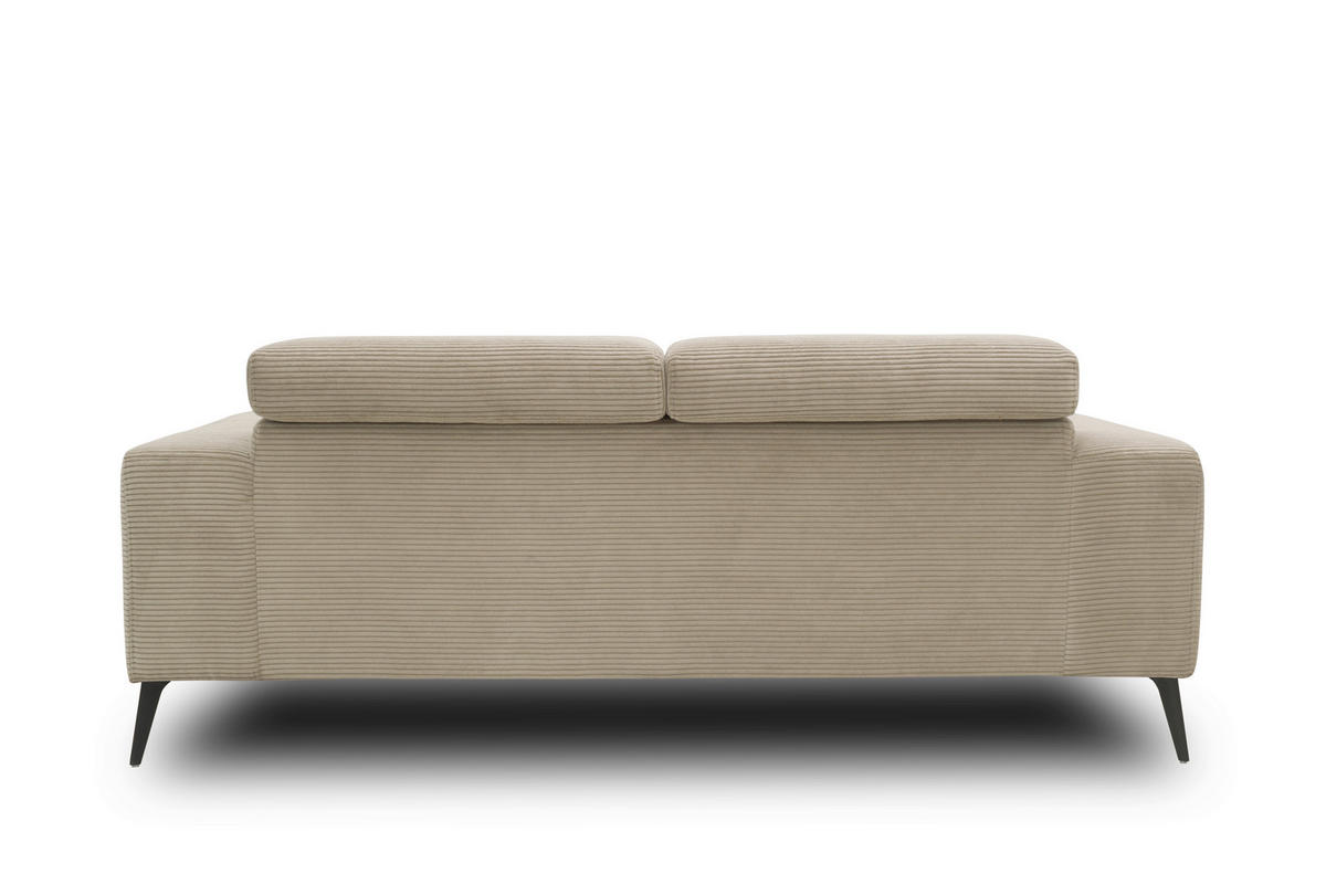 2-SITZER-SOFA TRENTO Mikrofaser Taupe  - Taupe/Dunkelgrau, MODERN, Textil/Metall (208/79/104cm) - MID.YOU