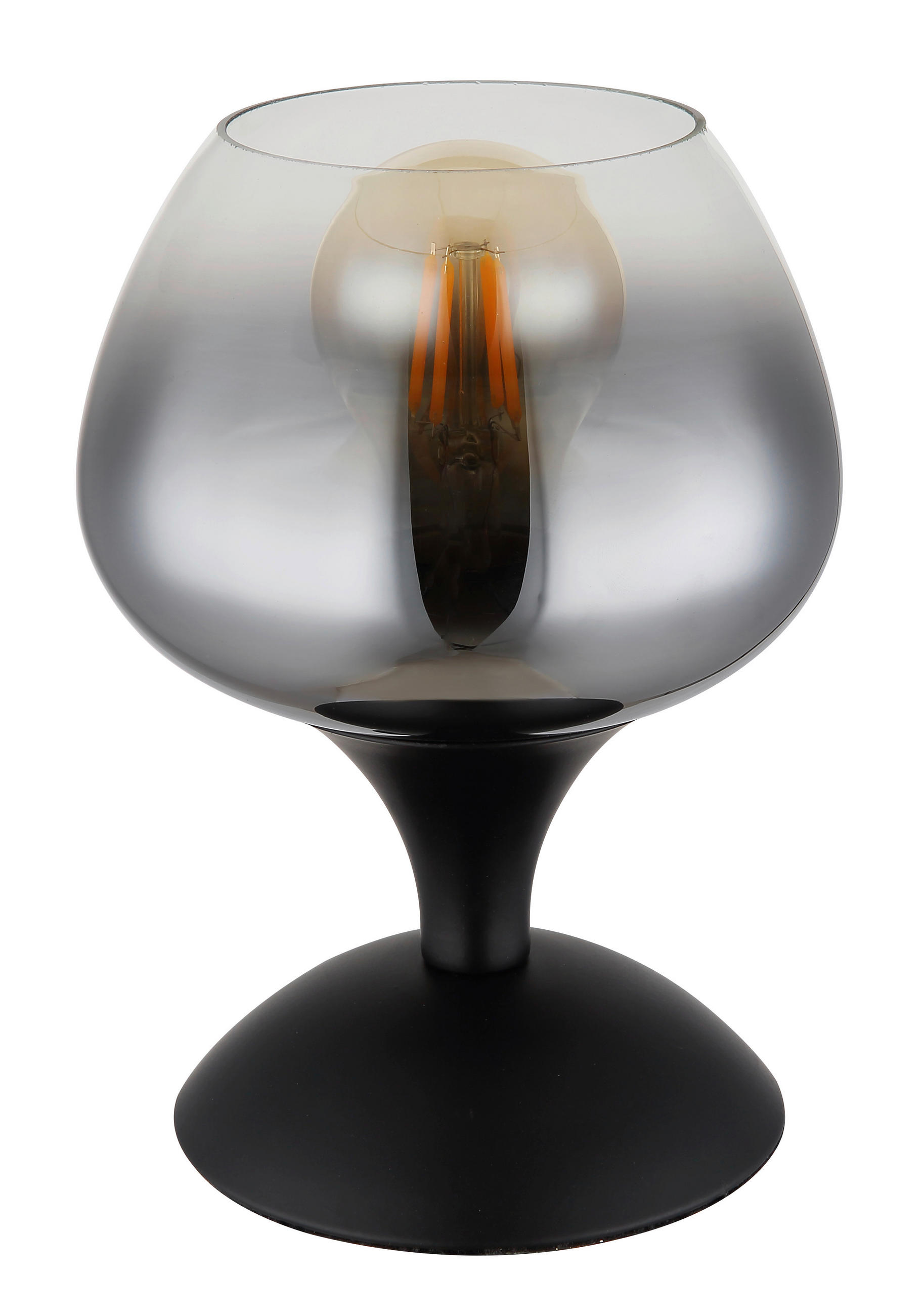 STOLNÍ LAMPA, E27, 15/20.5 cm  - černá, Basics, kov/sklo (15/20.5cm) - Globo