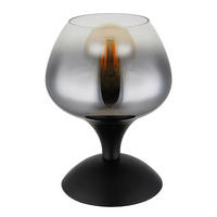 STOLNÍ LAMPA, E27, 15/20.5 cm  - černá, Basics, kov/sklo (15/20.5cm) - Globo