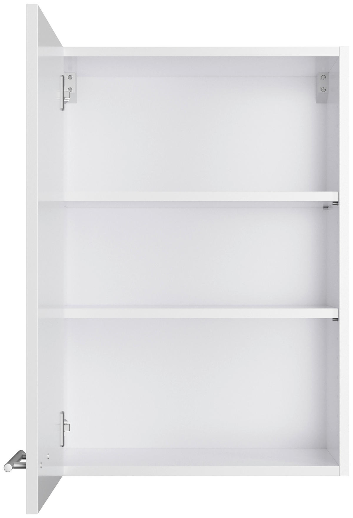 KÜCHENBLOCK 210 cm   in Weiß, Weiß Hochglanz  - Edelstahlfarben/Weiß Hochglanz, Basics, Holzwerkstoff/Metall (210cm) - Optifit