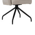 ARMLEHNSTUHL  Sitzfläche 180° drehbar Mikrofaser  - Beige/Schwarz, Design, Textil/Metall (60/90/68cm) - Carryhome