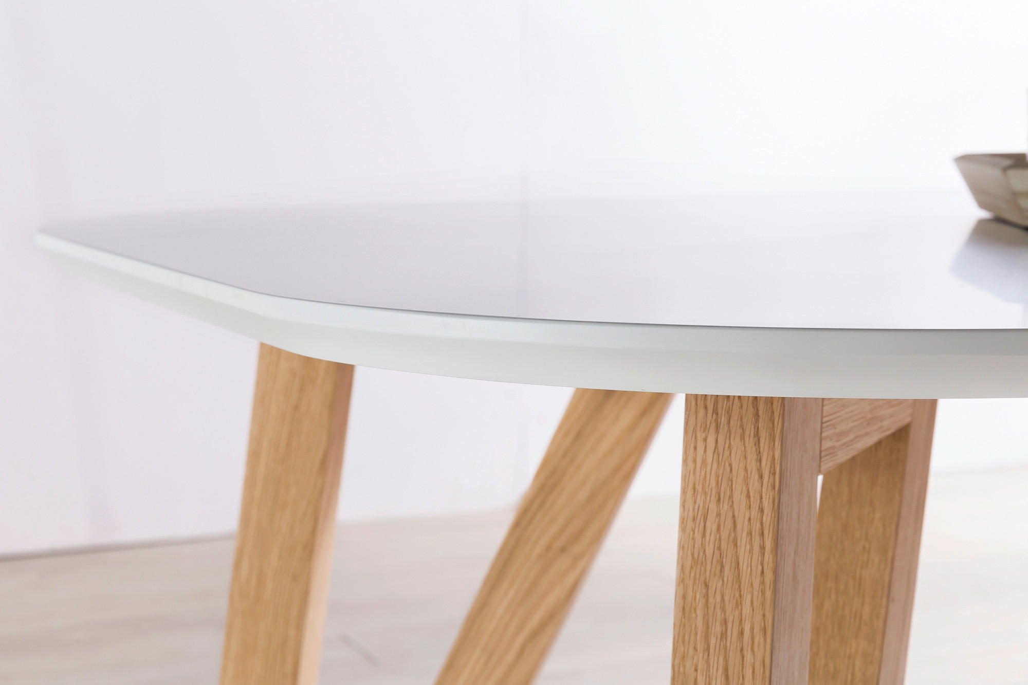 JEDILNA GARNITURA  - siva/bela, Moderno, tekstil/leseni material (180/90/76cm) - MID.YOU
