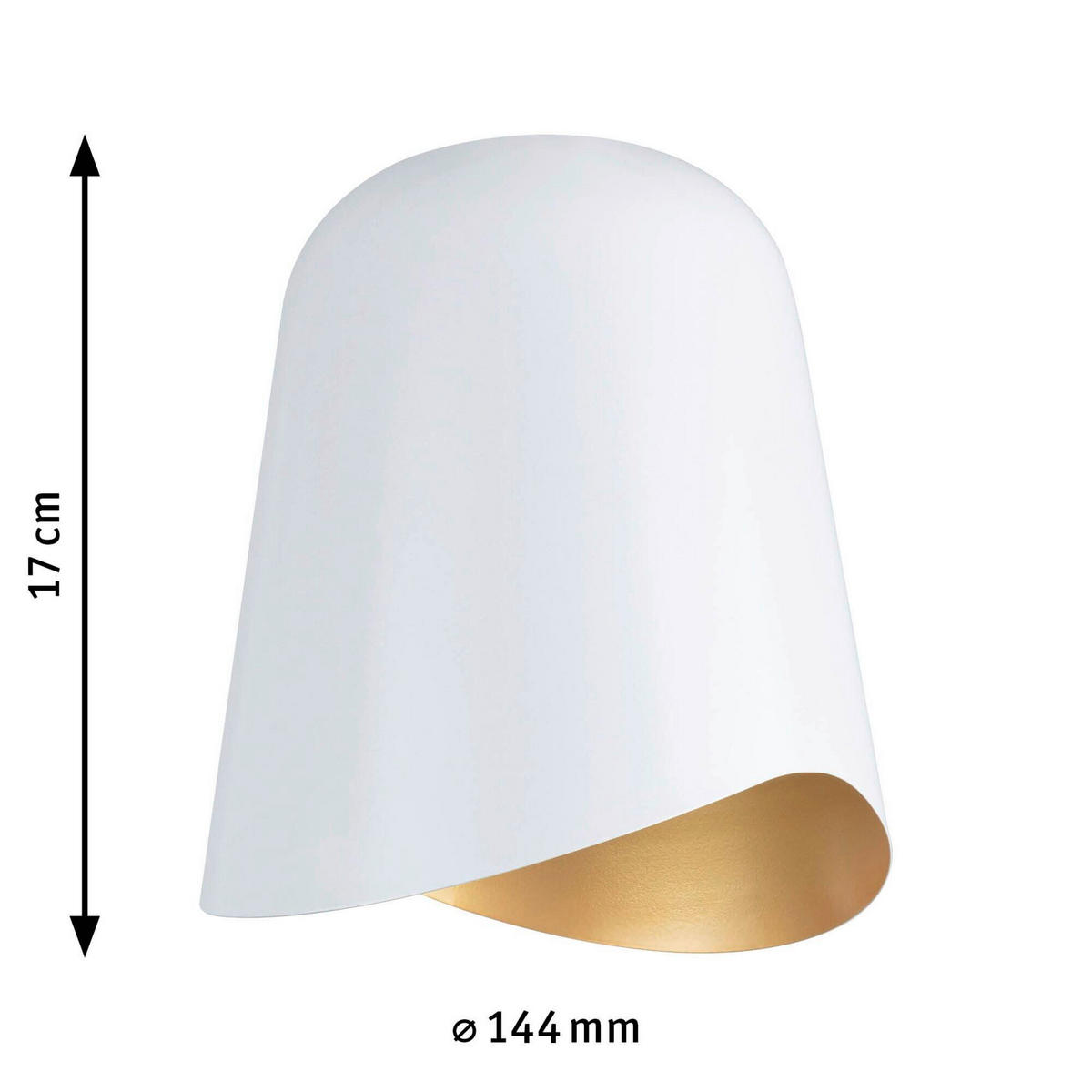SCHIENENSYSTEM-LEUCHTENSCHIRM 14,4/17 cm   - Weiß, Basics, Metall (14,4/17cm) - Paulmann