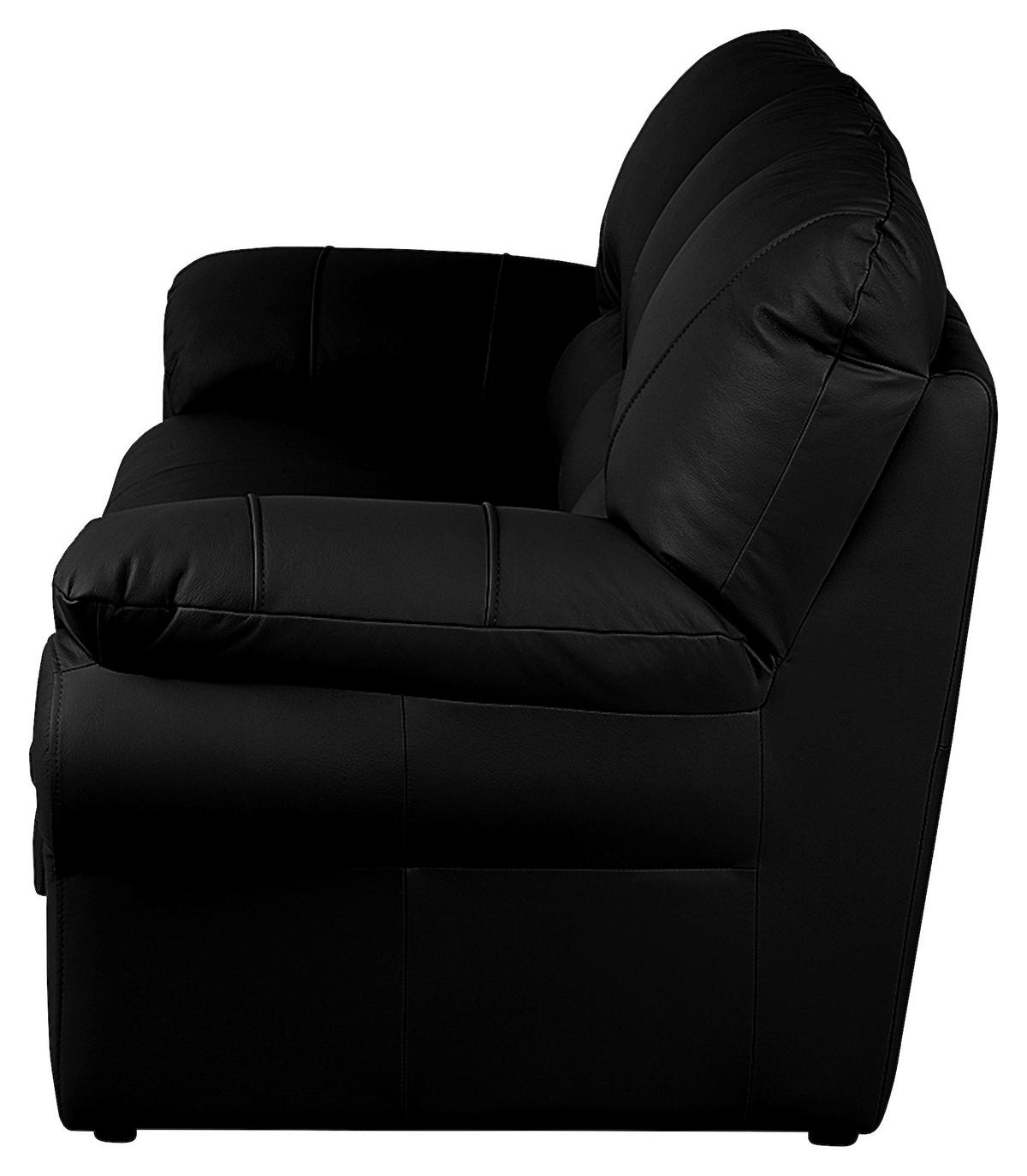 SCHLAFSOFA in Leder Schwarz  - Schwarz, Design, Leder/Kunststoff (205/92/85cm) - Livetastic