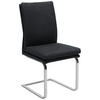 SCHWINGSTUHL  in Stahl Mikrofaser  - Chromfarben/Schwarz, Design, Textil/Metall (47/100/64cm) - Novel