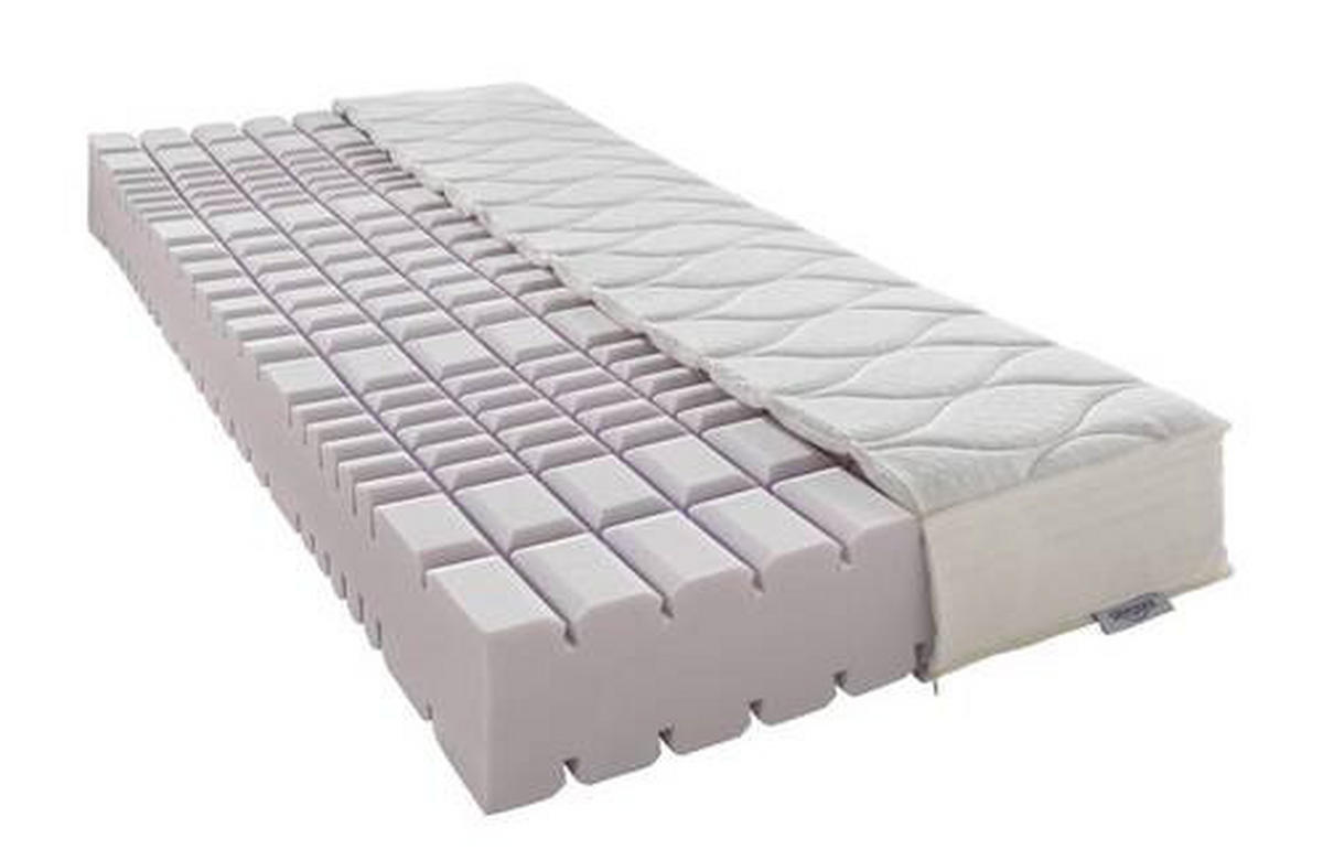 KALTSCHAUMMATRATZE 90/200 cm Höhe ca. 24 cm  - Weiss, Basics, Textil (90/200cm) - Sleeptex