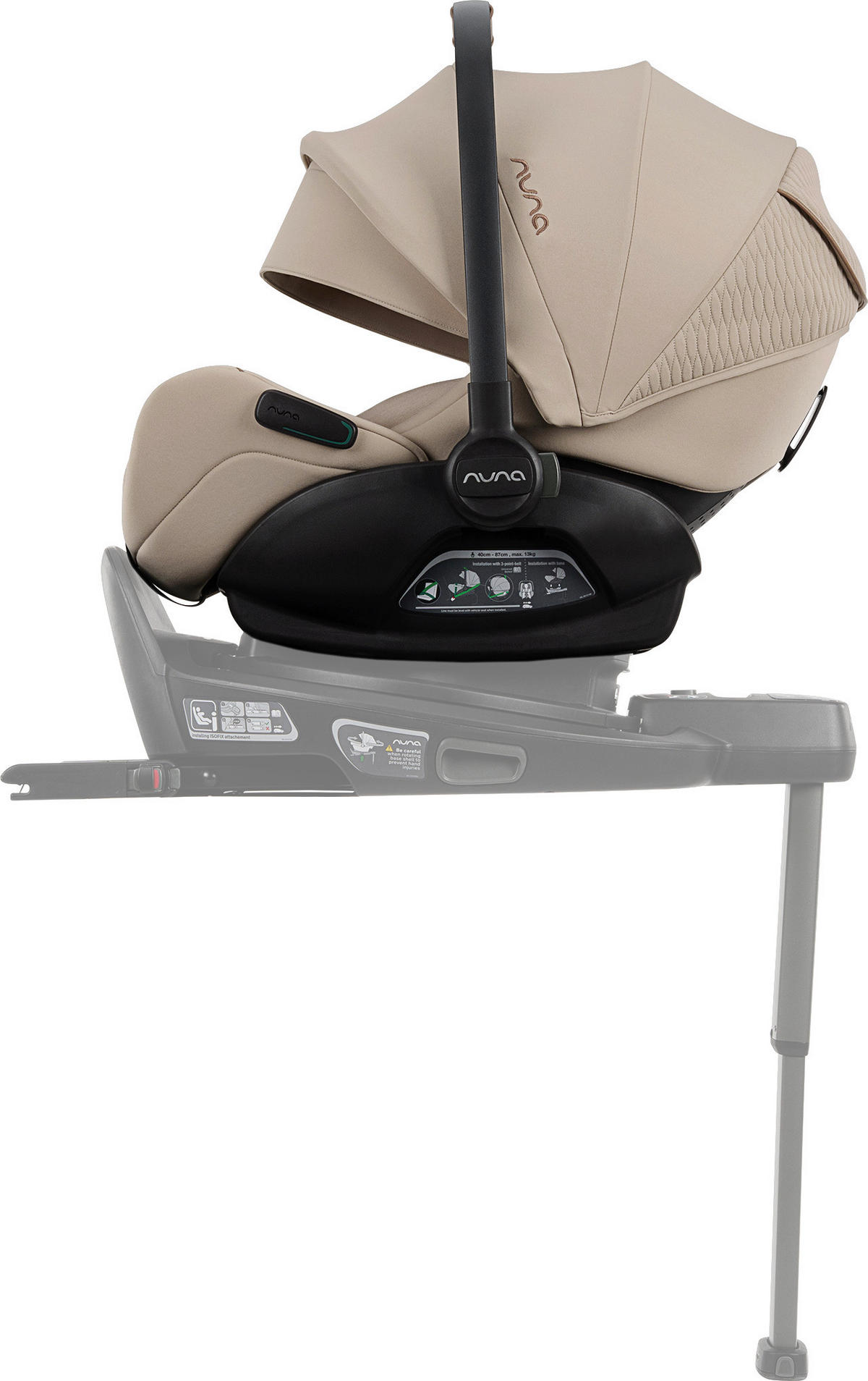 BABYSCHALE Arra flex  - Beige, Basics, Kunststoff/Textil (70/43/58cm) - Nuna