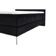 BOXSPRINGBETT 160/200 cm  in Schwarz  - Chromfarben/Schwarz, Design, Textil/Metall (160/200cm) - Xora