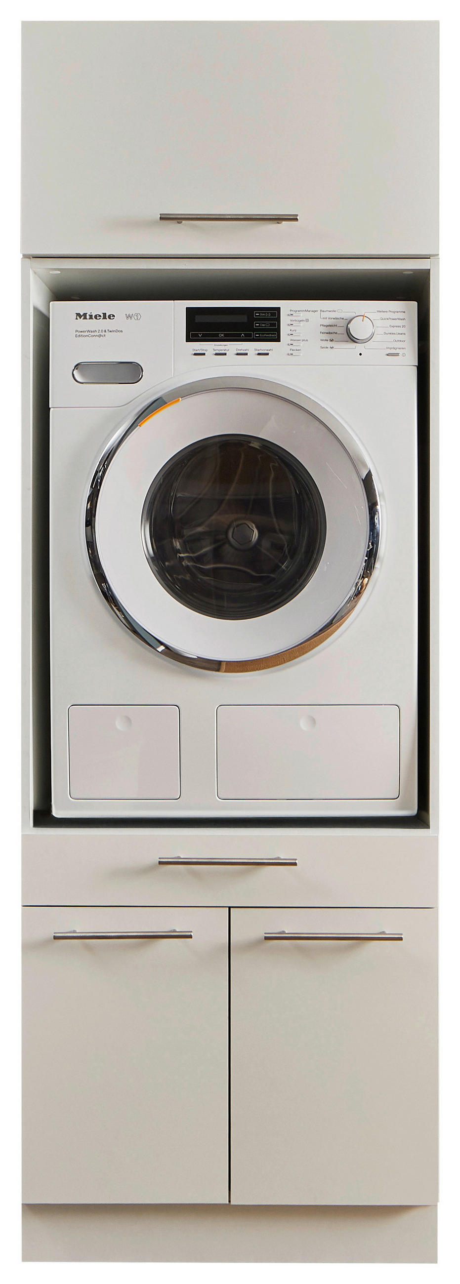 XXXLutz Waschmaschinenschrank Laundreezy Weiß 67.5x200x67.5 cm
