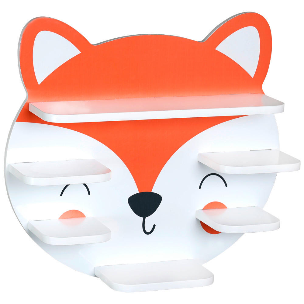 REGAL FÜR TONIBOX UND FIGUREN 45/42/12 cm  - Orange/Weiß, Basics, Holzwerkstoff (45/42/12cm) - Kesper