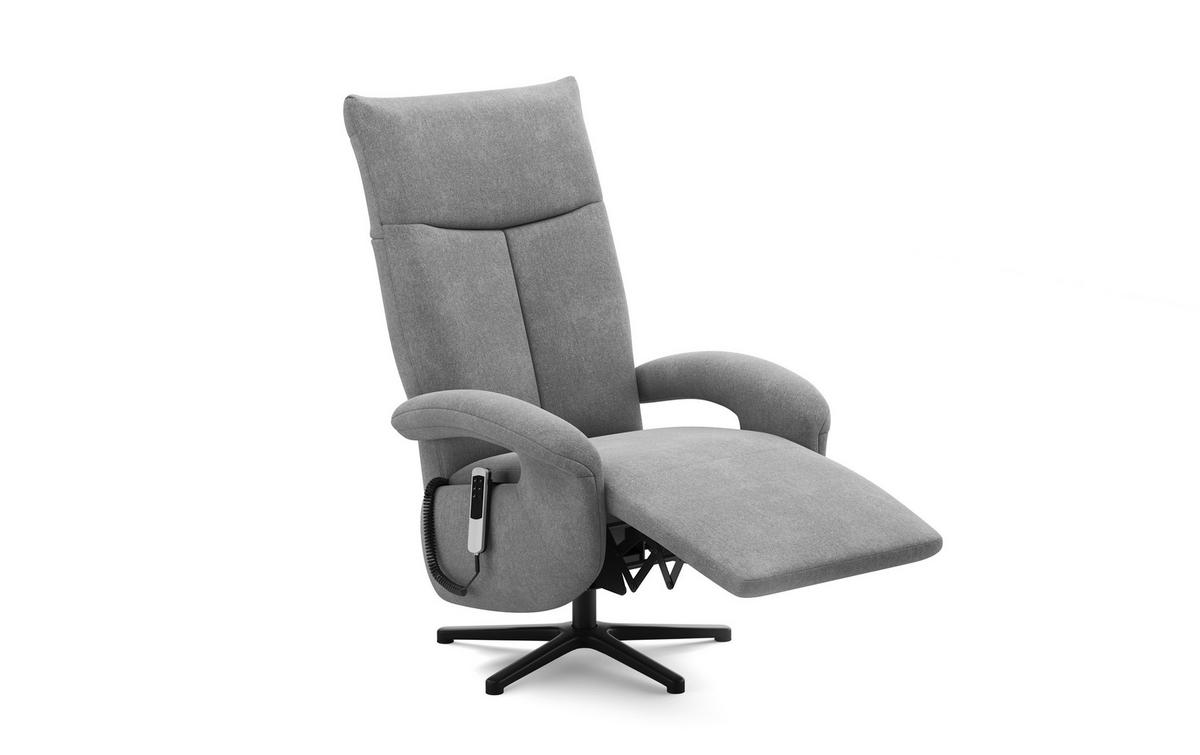 SESSEL in Flachgewebe Grau  - Schwarz/Grau, Konventionell, Textil/Metall (74/112/82cm) - Sit & More
