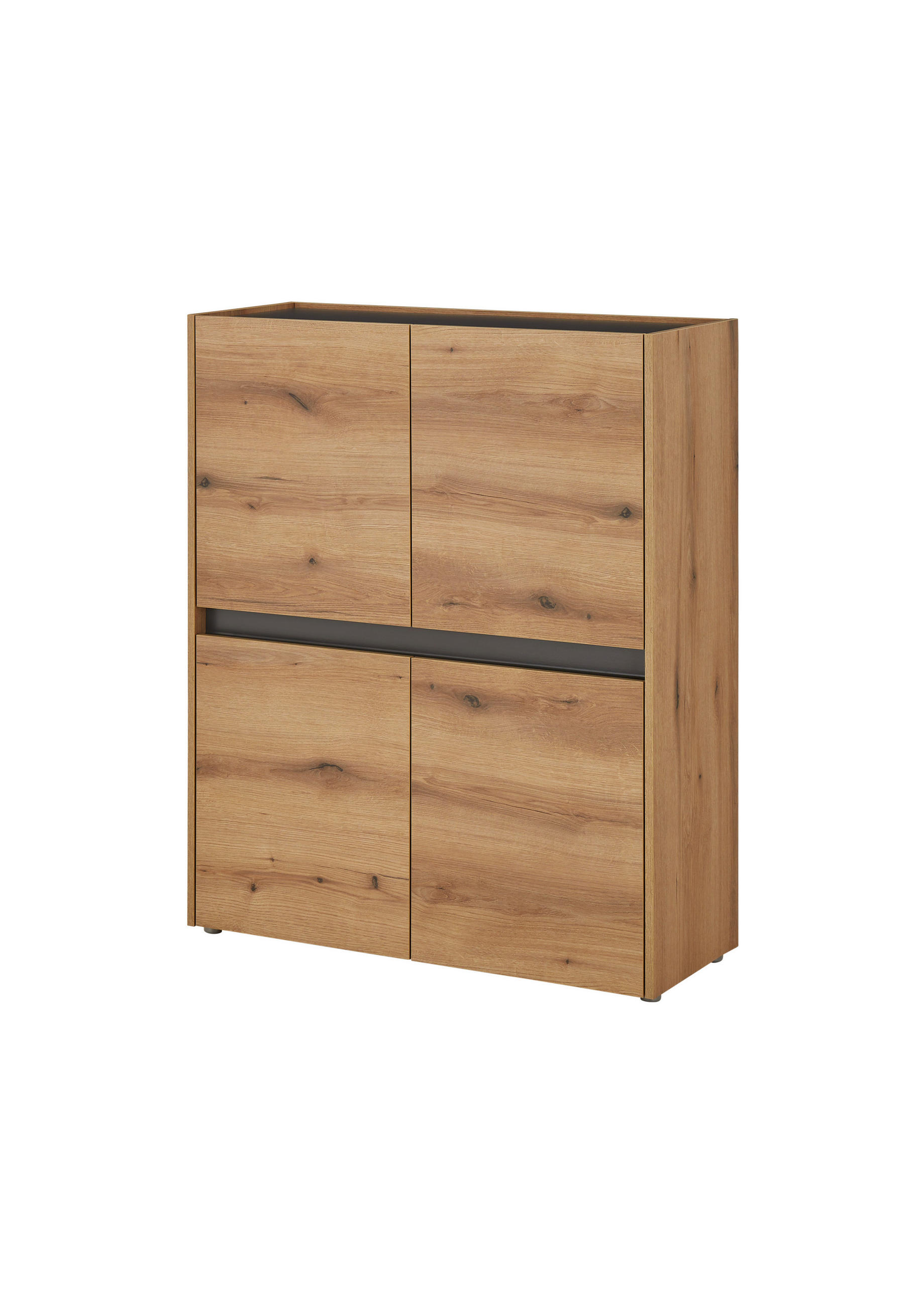 HIGHBOARD  100/122/40 cm  - Eichefarben/Anthrazit, Design, Holzwerkstoff/Kunststoff (100/122/40cm) - Modante