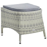 HOCKER Metall, Kunststoff, Textil  - Beige/Hellgrau, KONVENTIONELL, Kunststoff/Textil (61/45/50cm) - Ambia Garden