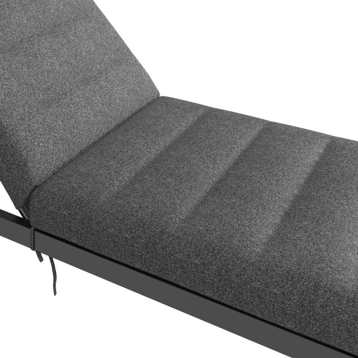 LEŽALJKA VRTNA   metal, tekstil  antracit    - antracit, Moderno, metal/tekstil (199/30/67cm) - Ambia Garden