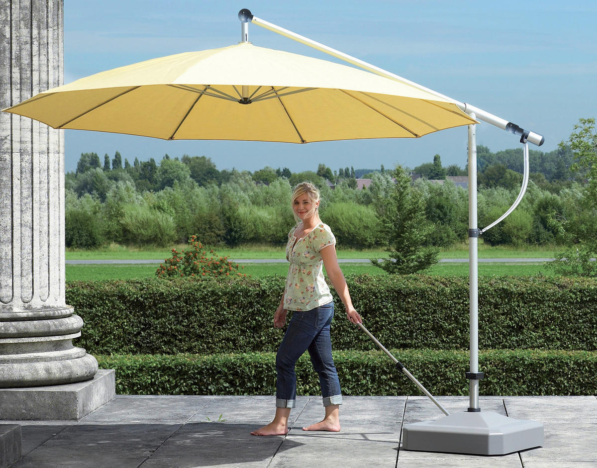 SONNENSCHIRMSTÄNDER - Graphitfarben, KONVENTIONELL, Kunststoff/Stein (75/75cm)