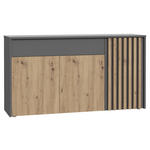 SIDEBOARD Grau, Eiche Artisan  164,2/87,9/42 cm  - Eiche Artisan/Grau, Trend, Holzwerkstoff (164,2/87,9/42cm) - Carryhome