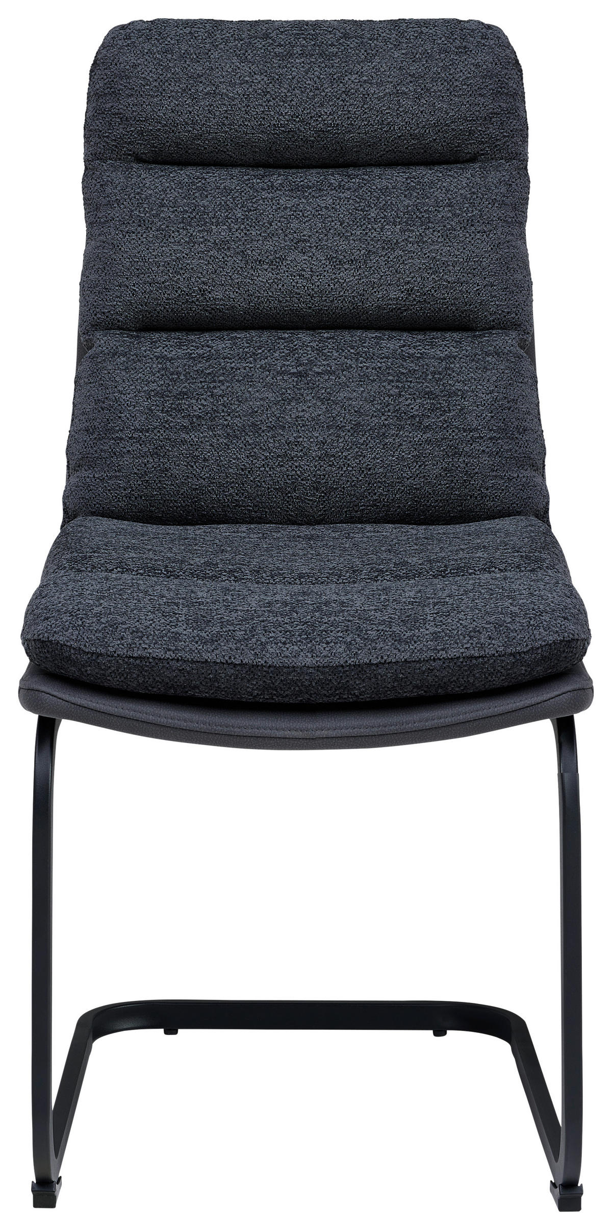 SCHWINGSTUHL  in Eisen Webstoff  - Anthrazit/Schwarz, MODERN, Textil/Metall (45/91.5/62cm) - Livetastic