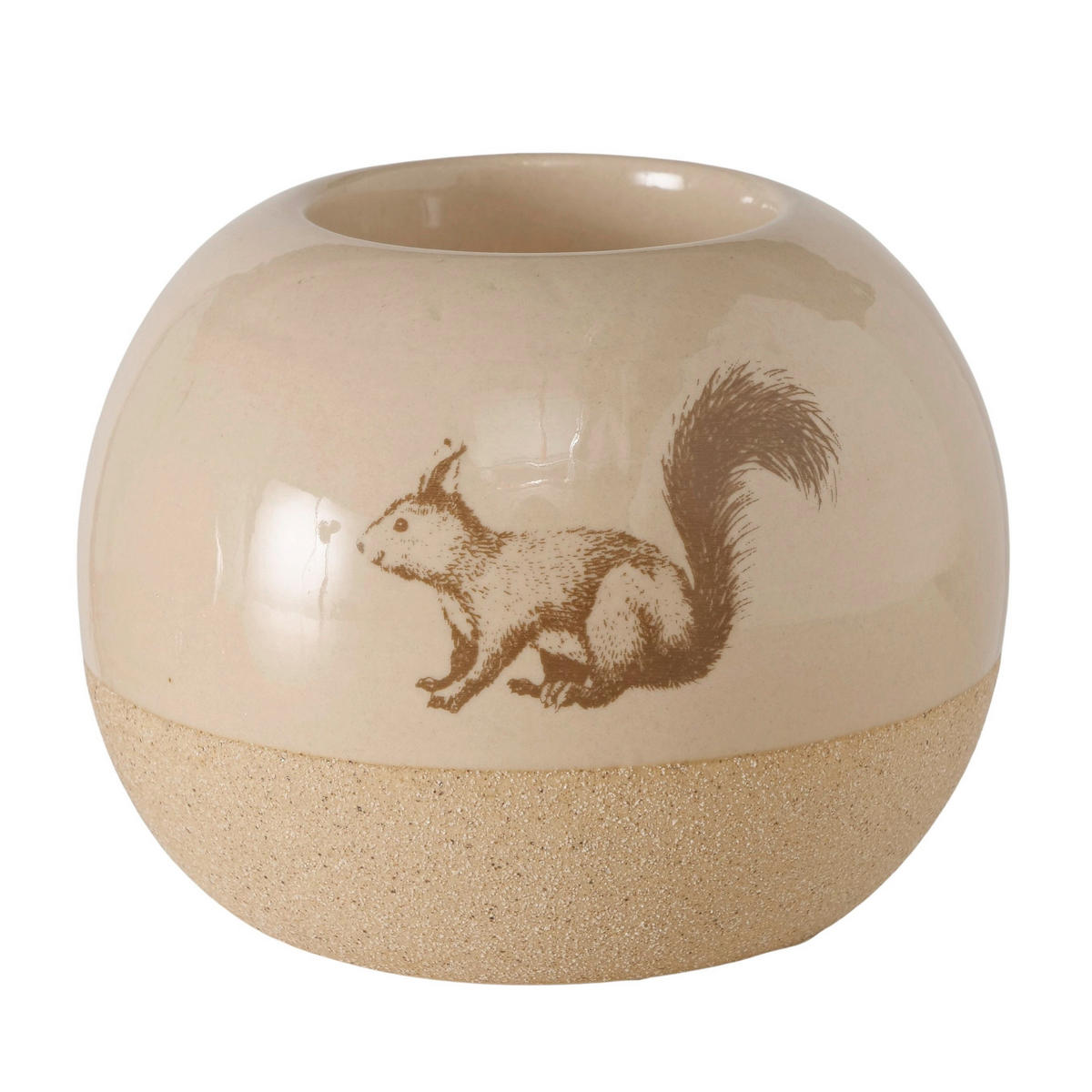 TEELICHTHALTER - Beige, LIFESTYLE, Keramik (9,5/7,5cm)