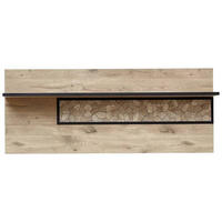 WANDBOARD Schwarz, Eichefarben  - Eichefarben/Schwarz, KONVENTIONELL, Holzwerkstoff (160/64/24cm) - Livetastic