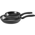 PFANNENSET Aluminium 2-teilig  - Schwarz, Basics, Kunststoff/Metall - Homeware Profession.