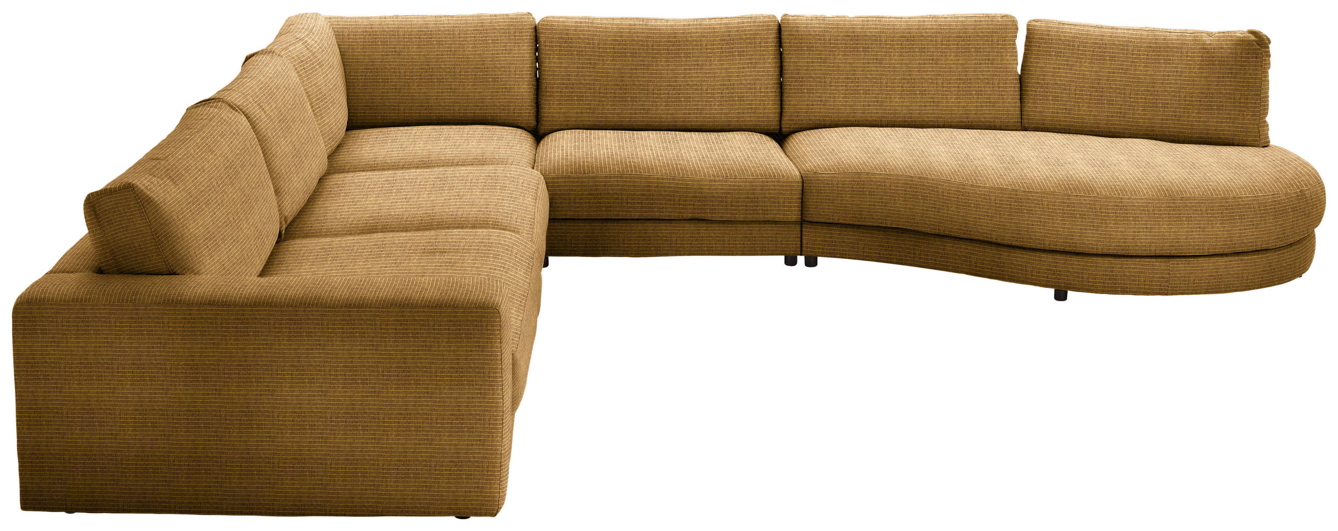 ECKSOFA in Chenille, Cord Hellgrün  - Schwarz/Hellgrün, Design, Kunststoff/Textil (365/425cm) - Lomoco