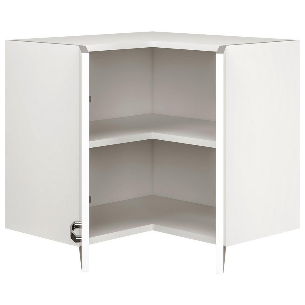 Thumbnail - FlexWell Eckoberschrank, Weiß, Weiß Hochglanz, Metall, 1 Fächer, einzeln stellbar, 60x54.8x32 cm, Made in Germany, indiv...
