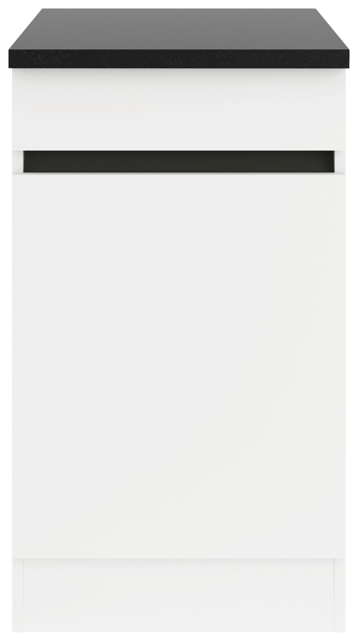 KÜCHENUNTERSCHRANK 50/88/57,1 cm  in Weiß  - Anthrazit/Buchefarben, Basics, Holzwerkstoff (50/88/57,1cm) - Optifit