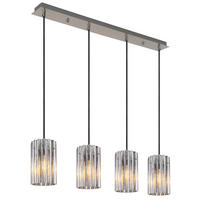 HÄNGLAMPA CAYDEN 80/11,5/120 cm  - klar/svart, Design, metall/glas (80/11,5/120cm) - Globo