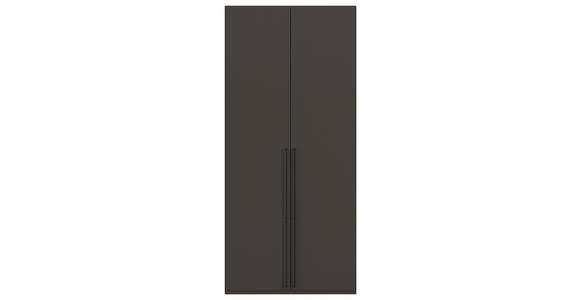 DREHTÜRENSCHRANK 101/223/61 cm,  in Graphitfarben, 2-türig  - Schwarz/Graphitfarben, Basics, Holzwerkstoff/Metall (101/223/61cm) - Novel