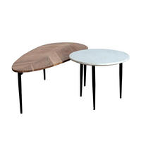 COUCHTISCH Akazie vollmassiv 110/35/50 cm Freiform Naturfarben, Schwarz  - Schwarz/Naturfarben, Design, Holz/Stein (110/35/50cm) - Livetastic