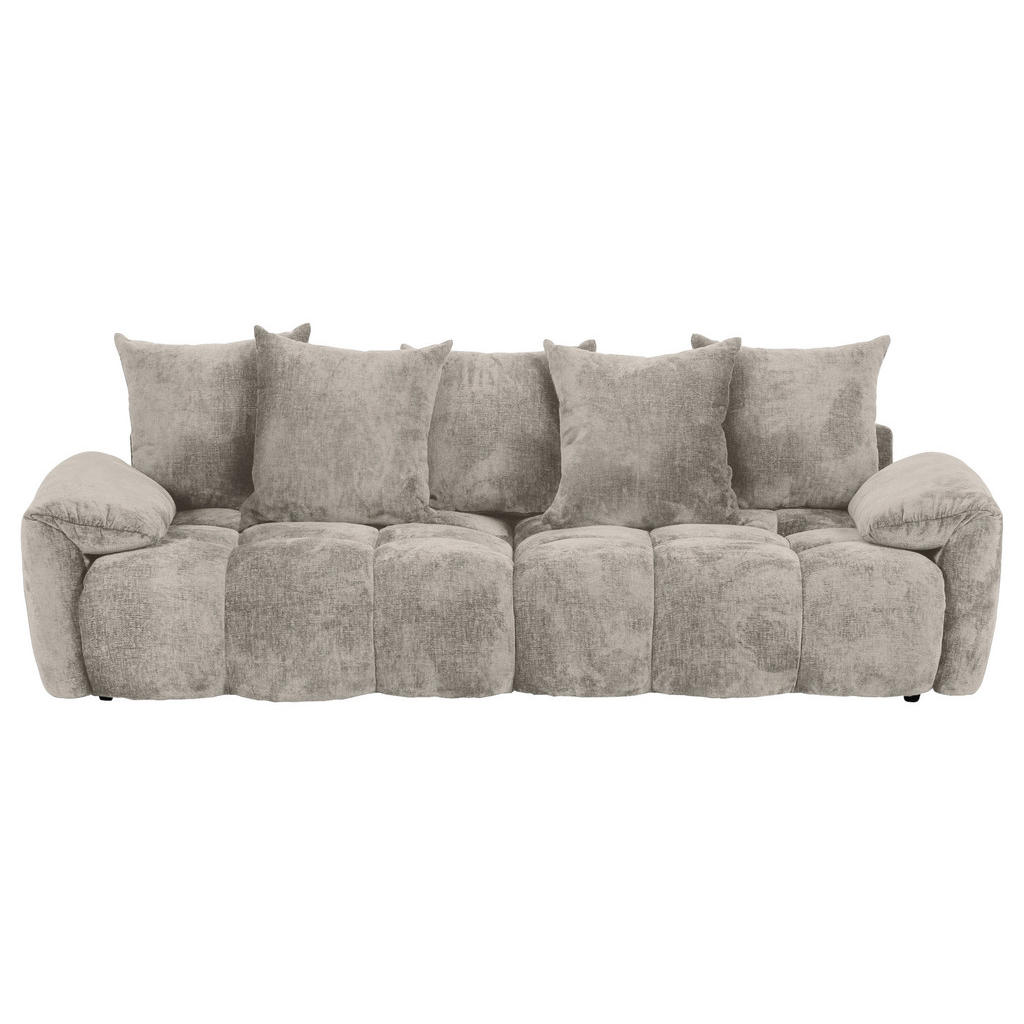 Canapea Bigsofa, textil, gri deschis