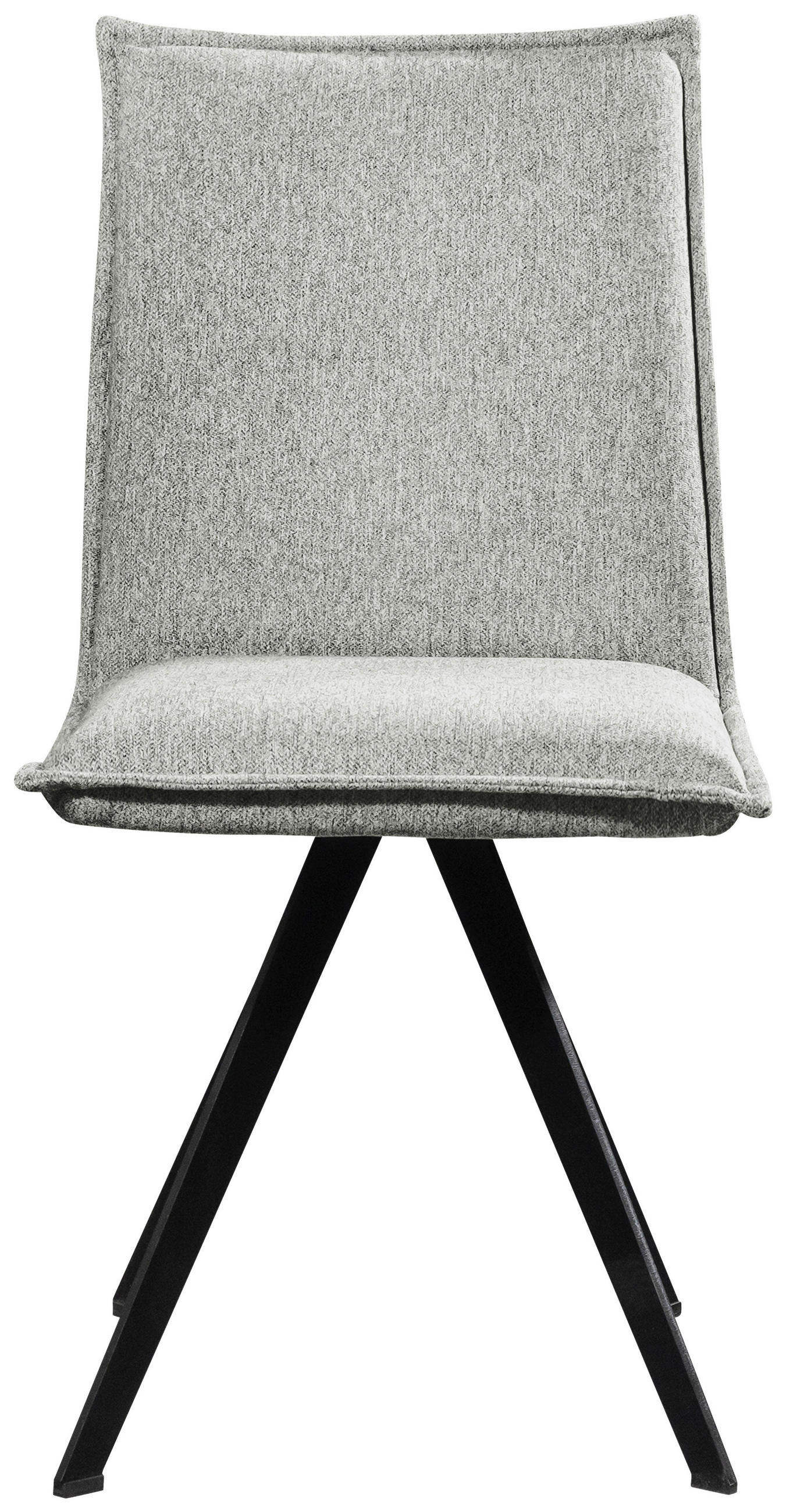 STUHL Webstoff Schwarz, Hellgrau Buche massiv  - Hellgrau/Schwarz, Basics, Holz/Textil (46/91/61cm) - Carryhome