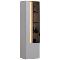 FALIVITRIN furnérozott tölgyfa színű, világosszürke  - világosszürke/tölgyfa színű, Design, faalapú anyag/Üveg (45,6/164,6/36cm) - Dieter Knoll