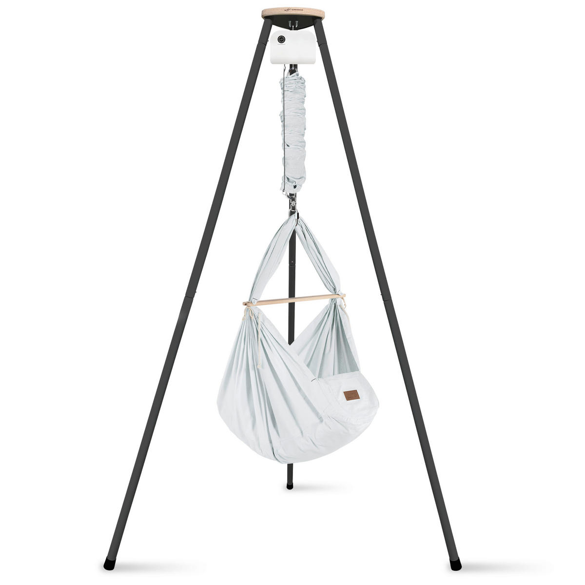 FEDERWIEGE  Anthrazit, Hellgrau  - Anthrazit/Hellgrau, Basics, Kunststoff/Textil (135/194/135cm) - SCHMUSEWOLKE