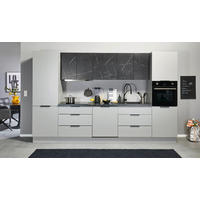 KÜCHENLEERBLOCK 340 cm   in Grau  - Schwarz/Grau, Design, Holzwerkstoff/Metall (340cm) - MID.YOU