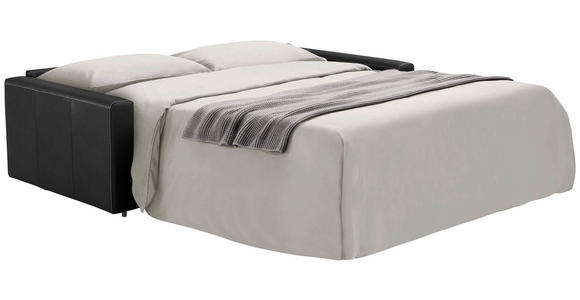 SCHLAFSOFA Bard in Echtleder Schwarz  - Schwarz, KONVENTIONELL, Leder/Kunststoff (206/81/96cm) - Novel