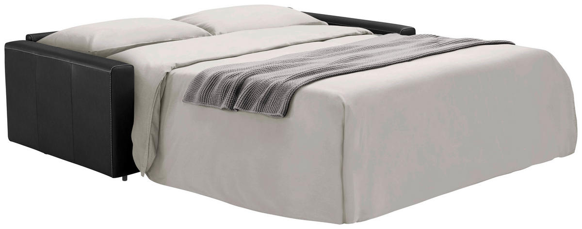 SCHLAFSOFA Schwarz  - Schwarz, Konventionell, Leder/Kunststoff (206/81/96cm) - Novel