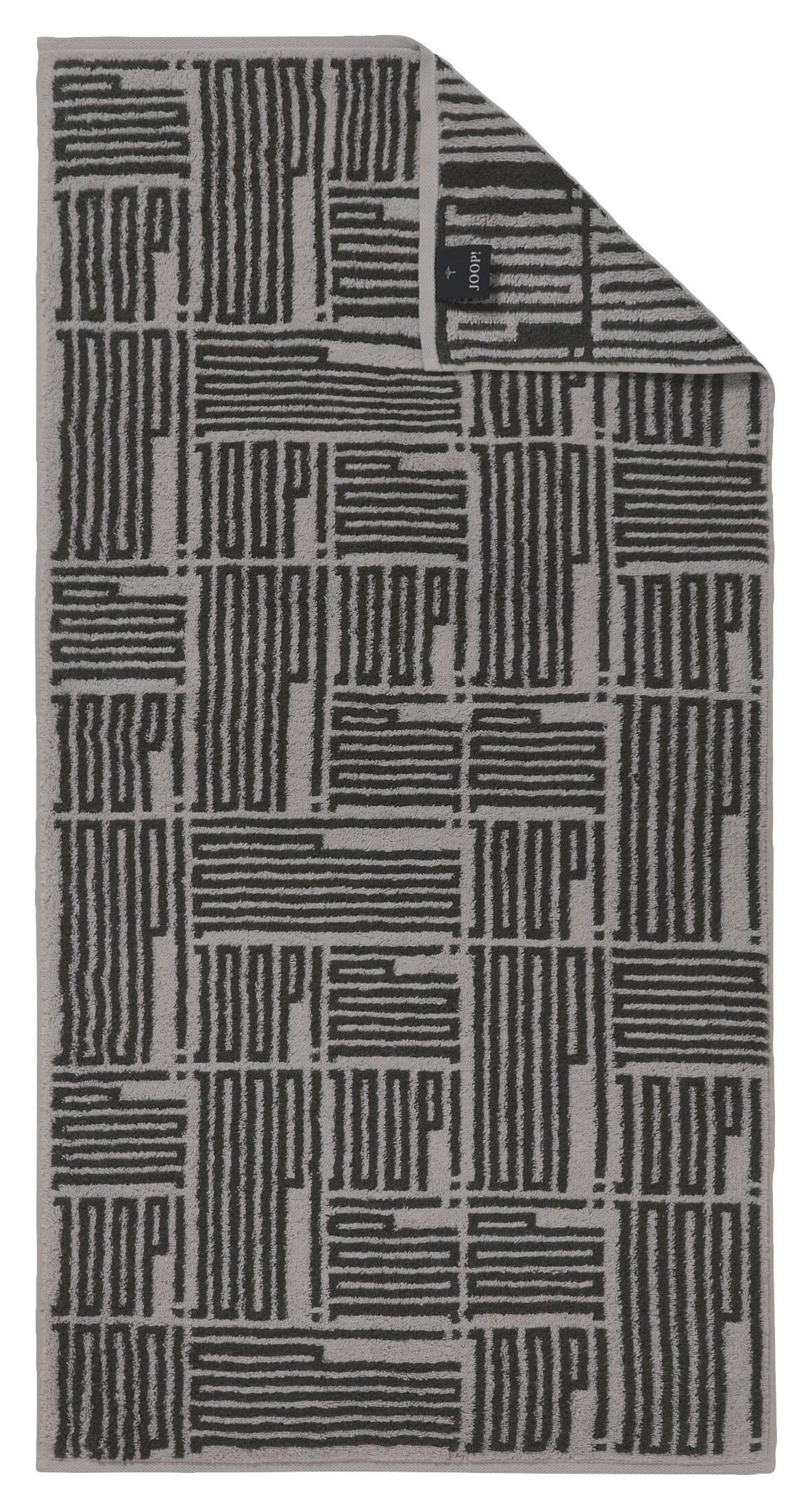 DUSCHTUCH BARS ALLOVER 80/150 cm  - Platinfarben/Grau, Basics, Textil (80/150cm) - Joop!